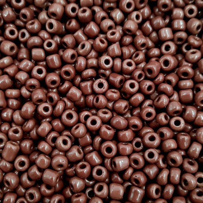 Miçanga Chinesa Fosca Marrom 46 - 6/0(4,1mm) 500g