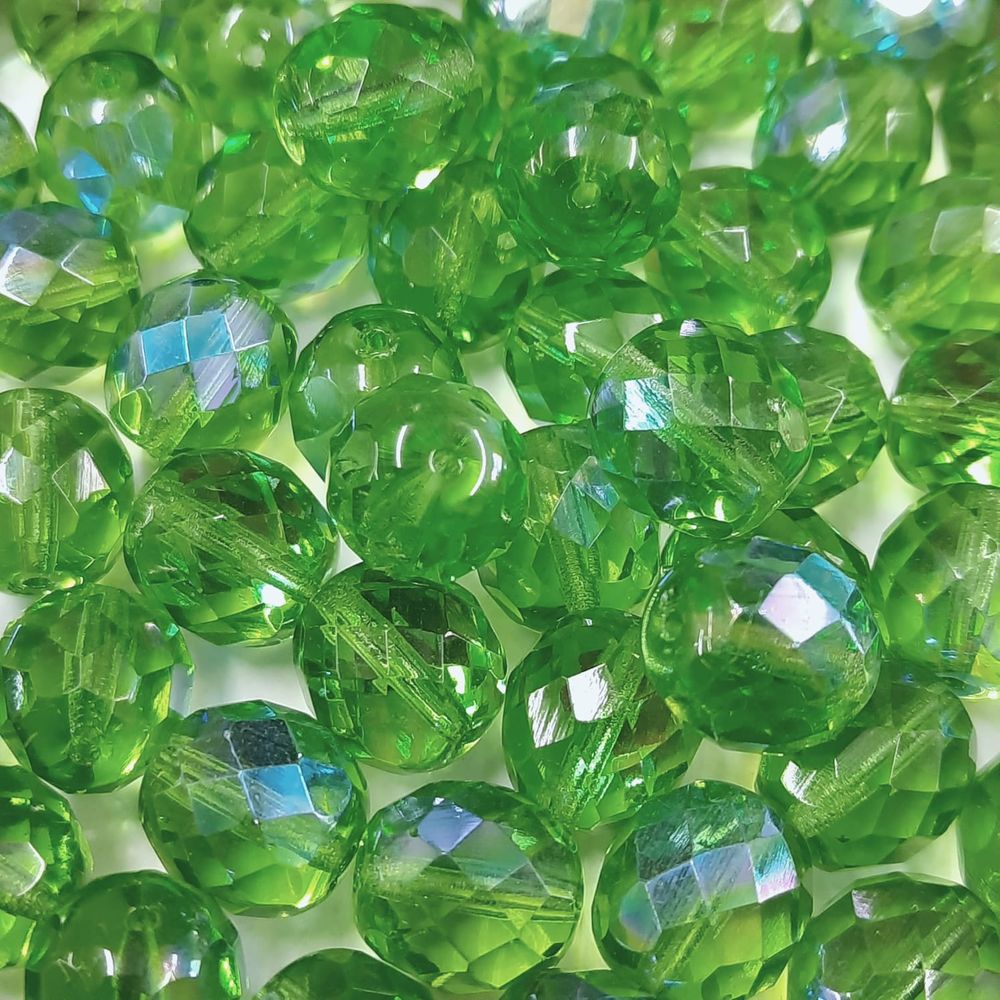 Cristal Facetado Verde Aurora Boreal 5012 - 4mm com 120 Peças