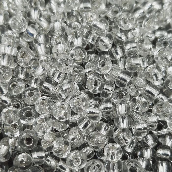 Miçanga Asmara Transparente Prata 78102 - 6/0(4,1mm) 500g