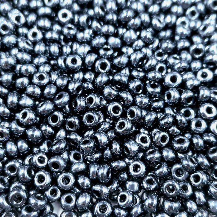 Miçanga Asmara Fosca Grafite Hematite 163 - 9/0(2,6mm) 500g