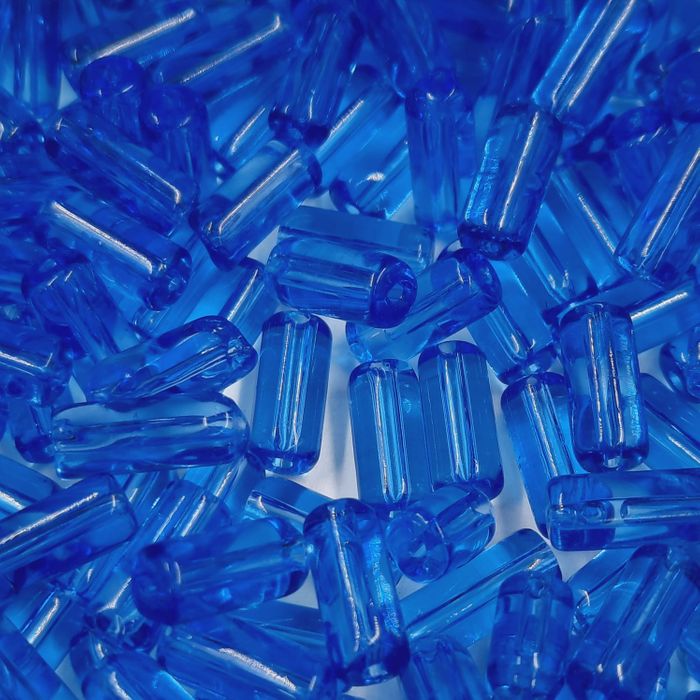 Fio Segui Transparente Azul - 5x10mm 1 Fio com 50 Peças