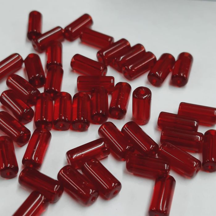Segui Transparente Vermelho - 5x10mm 500g Aprox. 1.200 Peças
