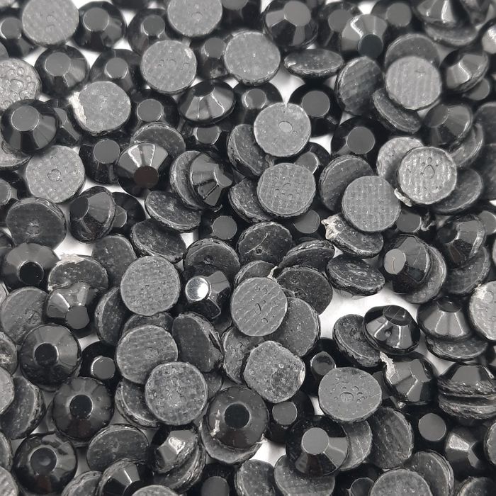 Strass Base Reta Hotfix Chinês Preto - SS16(3,80-4,00mm) 34g