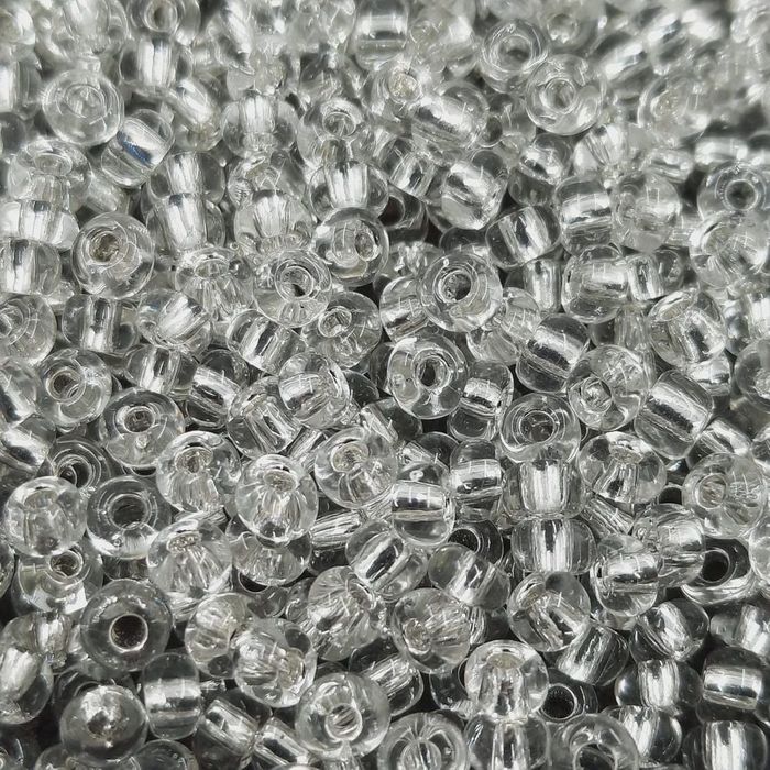 Miçanga Asmara Transparente Prata 78102 - 6/0(4,1mm) 25g