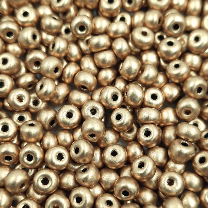 Miçanga Asmara Fosca Dourado DG - 6/0(4,1mm) 25g Aprox. 300 Peças