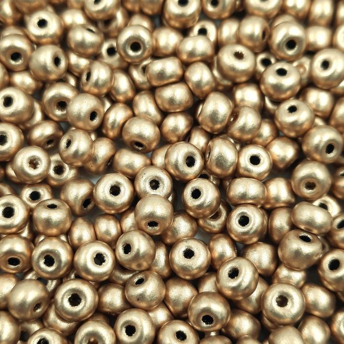 Miçanga Asmara Fosca Dourado DG - 9/0(2,6mm) 25g Aprox. 1.200 peças