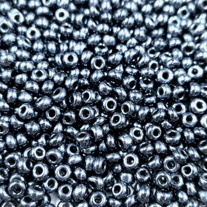 Miçanga Asmara Fosca Grafite Hematite 163 - 9/0(2,6mm) 25g Aprox. 1.200 Peças