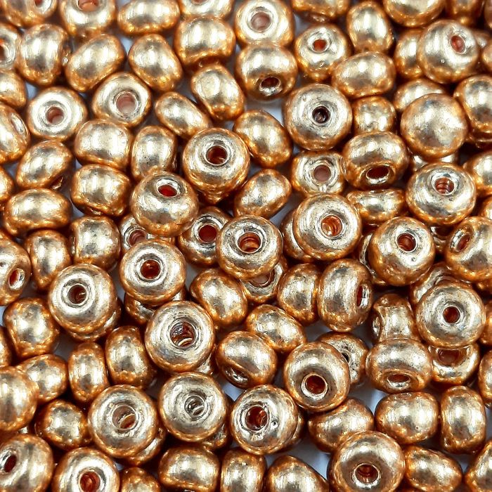Miçanga Asmara Metalizado Dourado Light - 9/0(2,6mm) 500g