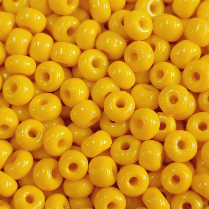 Miçanga Asmara Fosca Amarelo 83130 - 6/0(4,1mm) 25g Aprox. 300 Peças