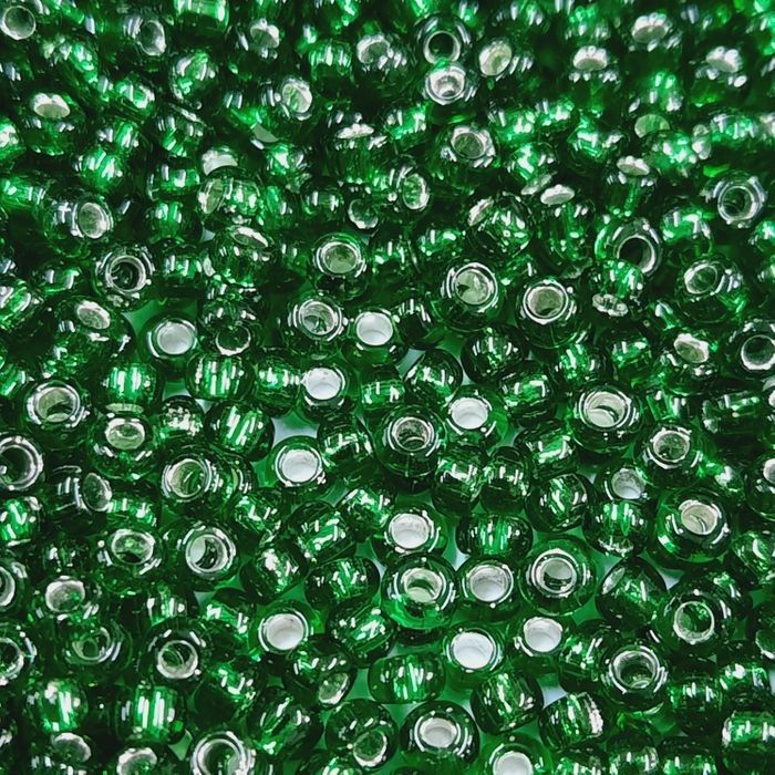 Miçanga Asmara Transparente Verde 57290 - 9/0(2,6mm) 25g Aprox. 1.200 Peças