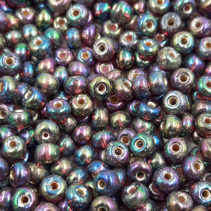 Miçanga Asmara Transparente Lilás Aurora Boreal 27069 - 6/0(4,1mm) 500g