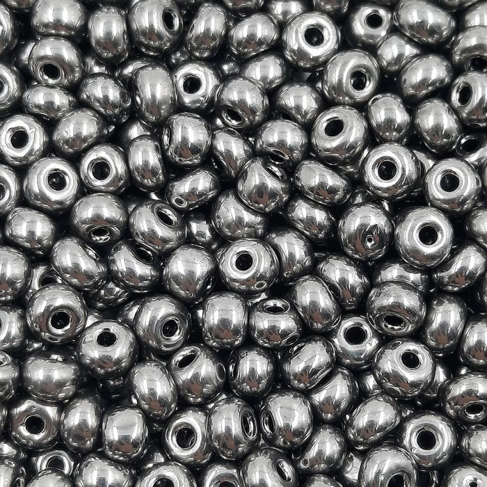 Miçanga Asmara Fosca Jet Hematite 162 - 9/0(2,6mm) 25g Aprox. 1.200 peças