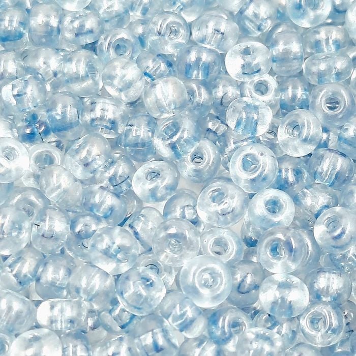 Miçanga Asmara Transparente Fio Azul Claro l29 - 6/0(4,1mm) 500g
