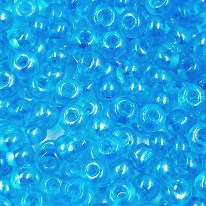 Miçanga Asmara Transparente Fio Azul Turquesa P24 - 6/0(4,1mm) 500g