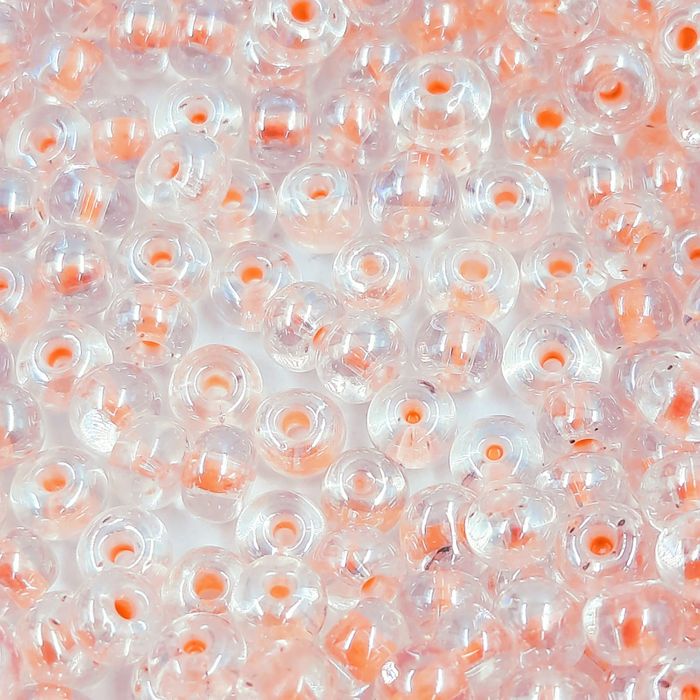 Miçanga Asmara Transparente Cristal Fio Salmão P125 - 6/0(4,1mm) 500g