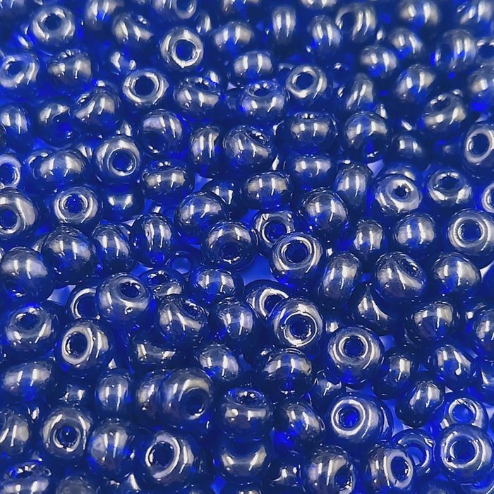 Miçanga Asmara Transparente Azulão - 6/0(4,1mm) 25g Aprox. 300 Peças