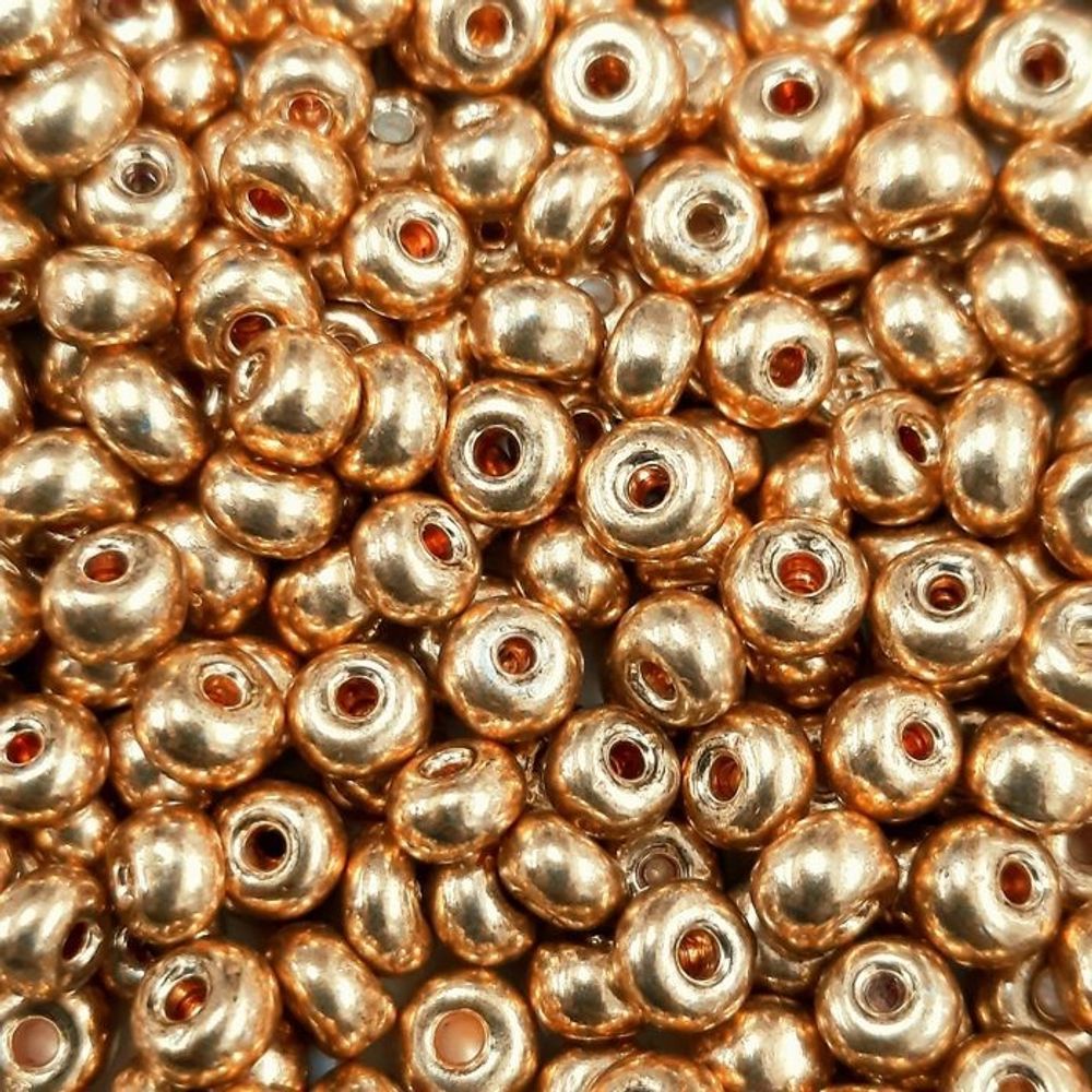 Miçanga Asmara Dourado Médium - 6/0(4,1mm) 25g