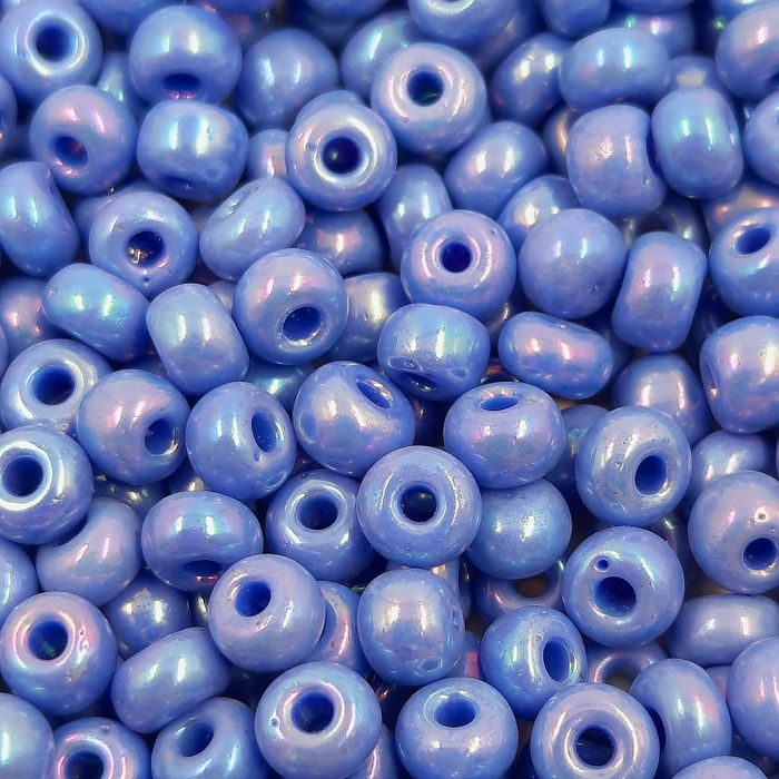 Miçanga Asmara Fosca Azul Claro Aurora Boreal 34020 - 6/0(4,1mm) 25g