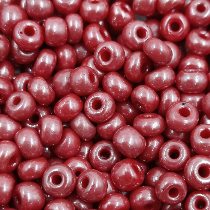 Miçanga Asmara Fosca Lustrosa Vermelho Escuro 98190 - 9/0(2,6mm) 25g Aprox. 1.200 peças