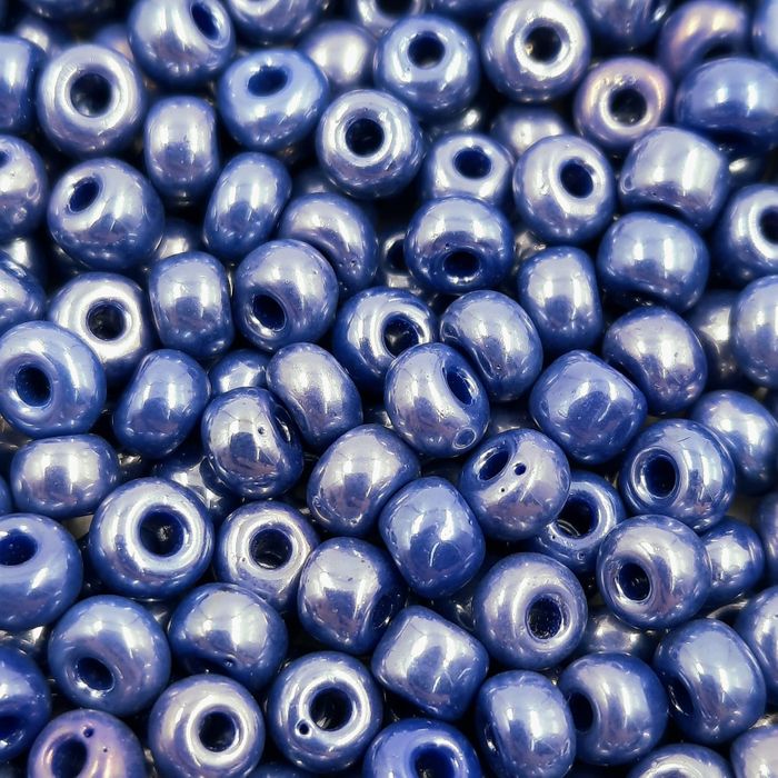 Miçanga Asmara Fosca Lustrosa Azul 38040 - 6/0(4,1mm) 500g