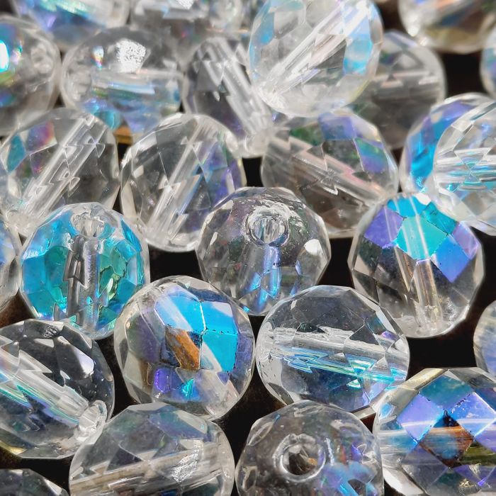 Fio Cristal Facetado Asmara Aurora Boreal - 4mm 1 Fio Aprox. 120Peças