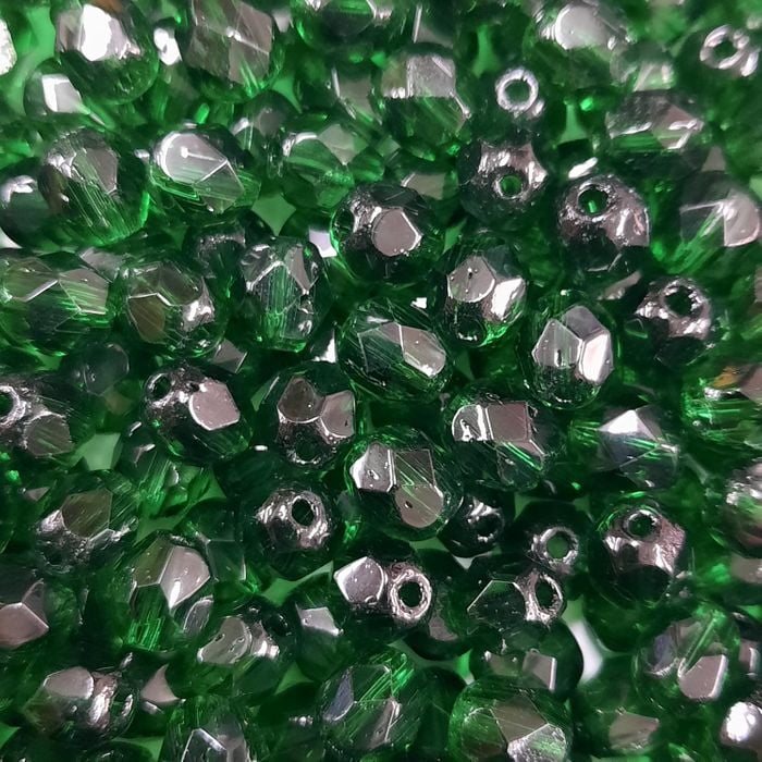 Fio de Cristal Asmara Esmeralda - 6mm 1 Fio Aprox. 68Peças