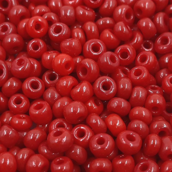 Miçanga Chinesa Fosca Vermelha 45 - 6/0(4,1mm) 500g