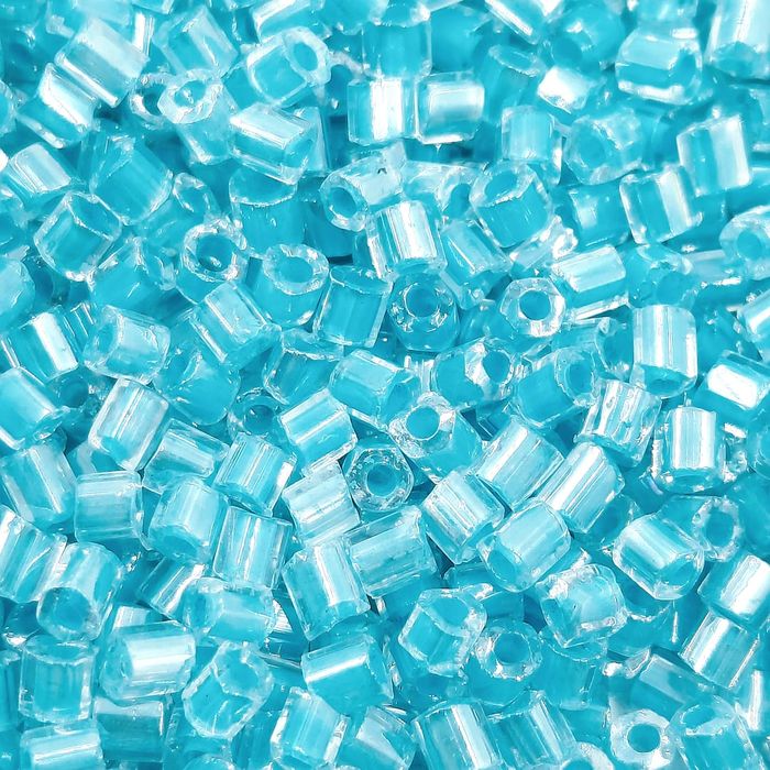 Vidrilho Asmara Cristal Fio Azul Turquesa - 9/0 500g