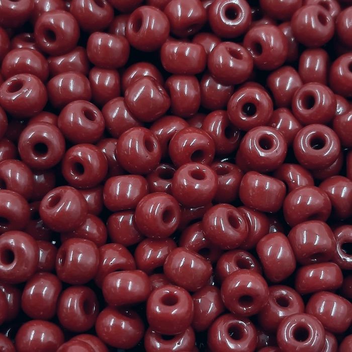 Miçanga Asmara Fosca Marrom 13600 - 6/0(4,1mm) 25g Aprox. 300 Peças