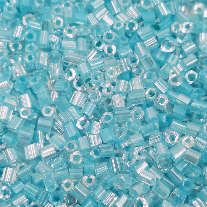 Vidrilho Indiano Transparente Azul P528 - 11/0 500g