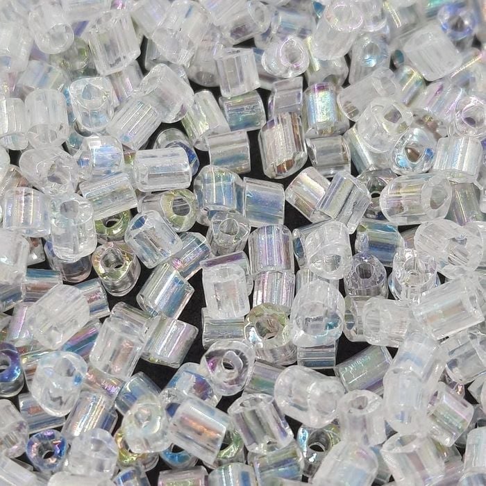 Vidrilho Gold Triangular Cristal Aurora Boreal 161 - 2,5x2,5mm 500g