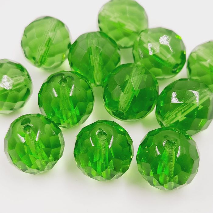 Cristal Facetado Verde Claro 5053 - 14mm 300 Peças