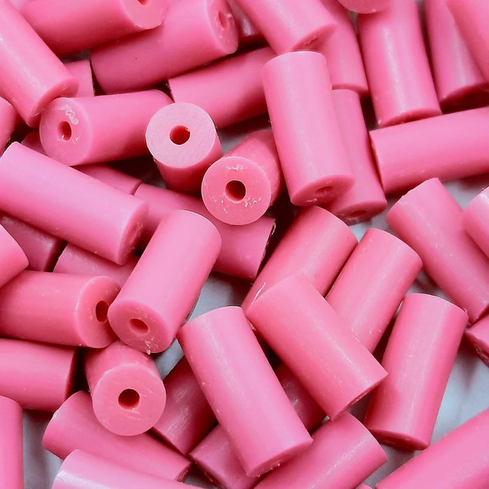 Canudo com furo passante Pink - 10x5mm 25g