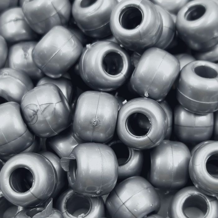 Miçanga Tererê Cinza Perolado 313 - 10mm 250g Aprox. 560 Peças