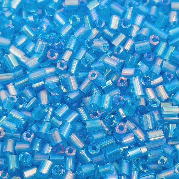 Vidrilho Fosco Azul Aurora Boreal - 11/0 25g Aprox. 1.200 peças
