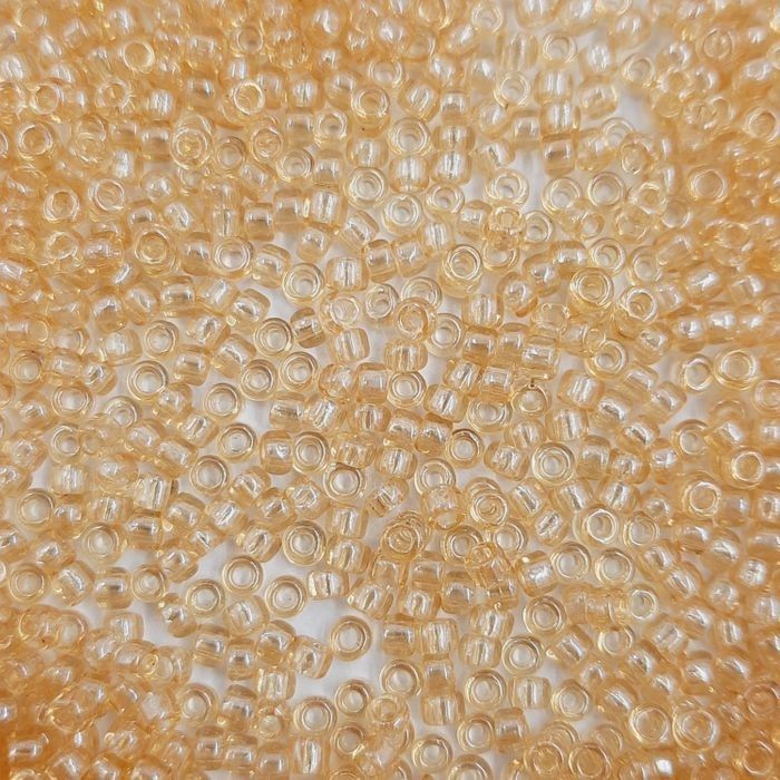 Miçanga Japonesa Mel Claro Lustroso - 11/0(2,1mm) 25g Aprox. 1.200 Peças