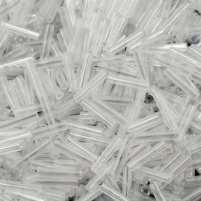 Canutilho Chinês Cristal Lustroso 101 - 3Polegadas(7mm) 25g Aprox. 800 Peças
