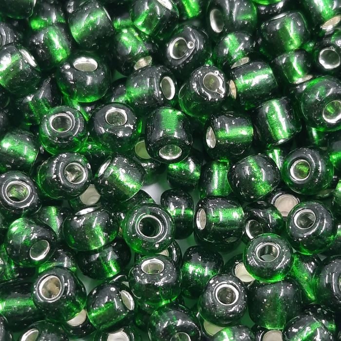 Miçanga Chinesa Transparente Verde - 6/0(4,1mm) 500g