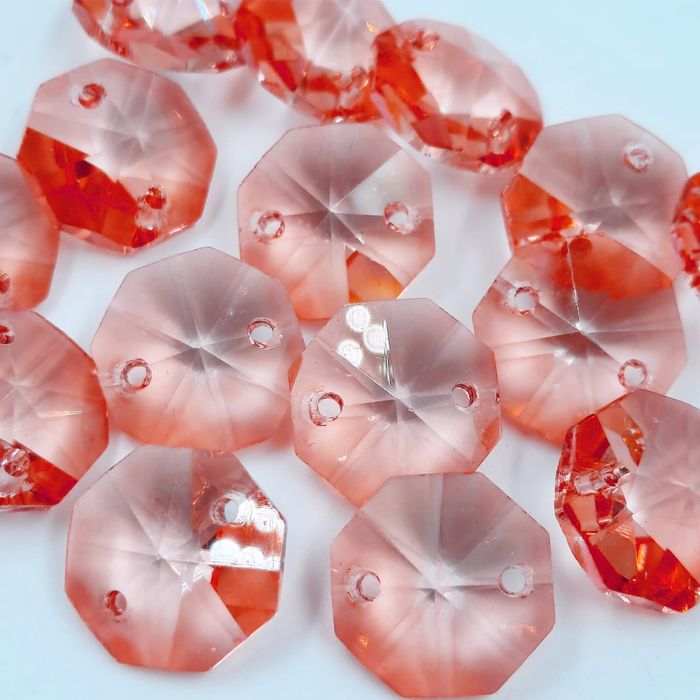 Castanha Dois Furos Orange - 14mm 77 Peças