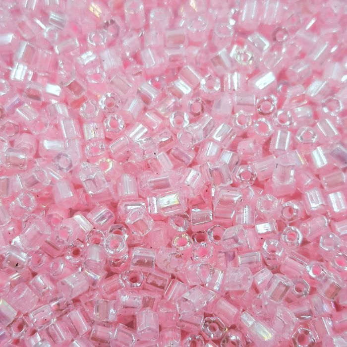 Vidrilho Asmara Cristal Fio Rosa P46 - 9/0 25g Aprox. 1.050 Peças