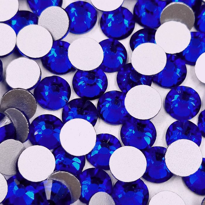 Strass Base Reta Sem Cola Chinês Safira - SS20(4,60-4,80mm) 36 Peças