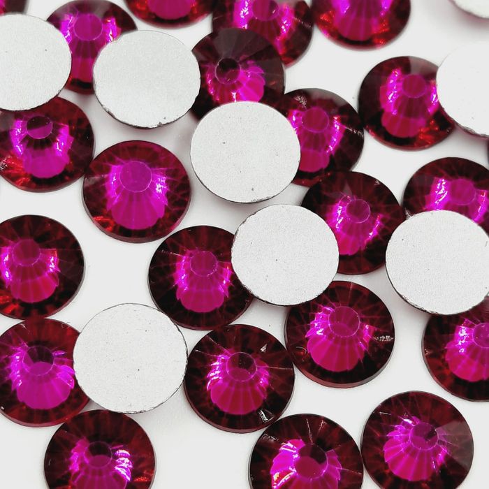 Strass Base Reta Sem Cola Chinês Fuchsia - SS40(8,412-8,672mm) 36 Peças