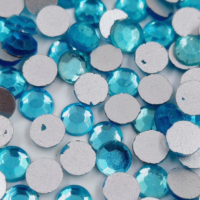 Strass Base Reta Sem Cola Tcheco Aquamarine - SS10/PP21(2,70-2,80mm) 1.440 Peças