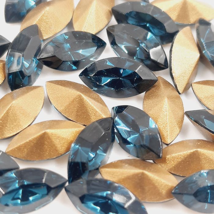 Strass Swarovski Navete Montana Base cônica - 10x5mm 144 Peças