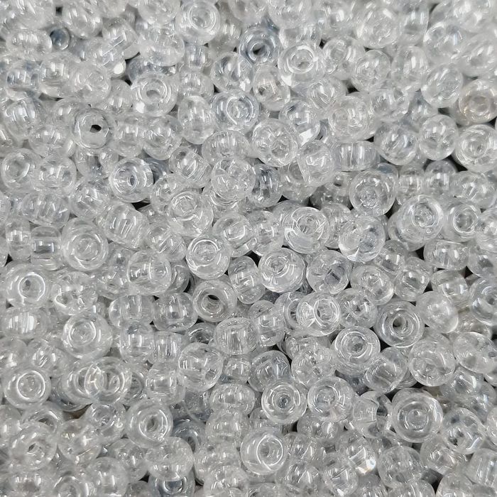Miçanga Asmara Transparente Lustrosa 48102 - 6/0(4,1mm) 25g aprox. 300 peças