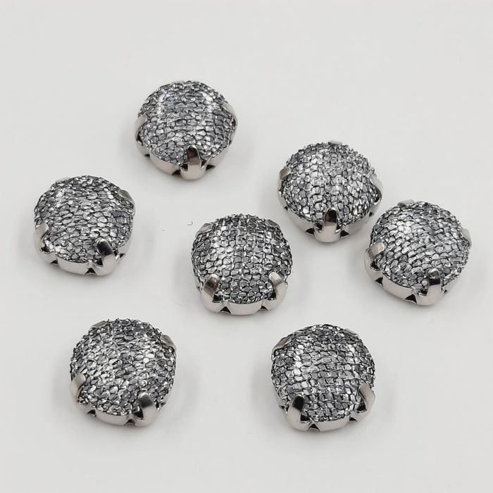 Engrampado Acrílico Telado Redondo Cristal - 10mm 148g Aprox. 250 Peças