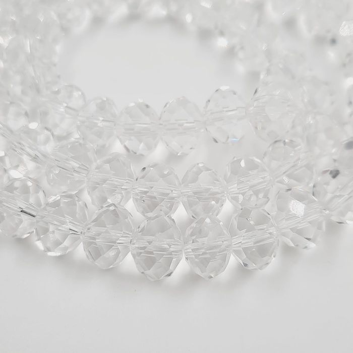 Fio de Cristal Transparente - 8mm 1 Fio Aprox. 72 Peças
