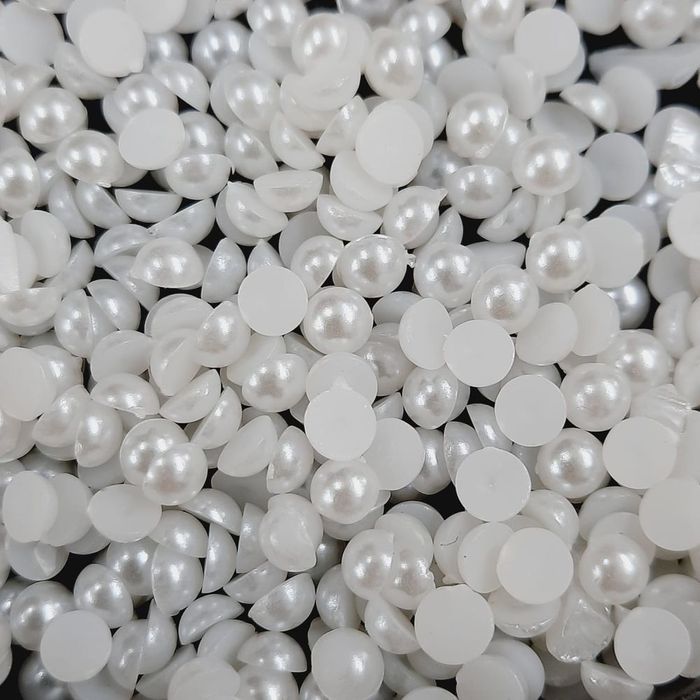 Meia Pérola ABS Branca - 8mm 250g