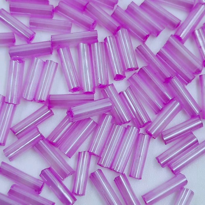 Canutilho Chinês Rosa Perolado - 3Polegadas(7mm) 500g