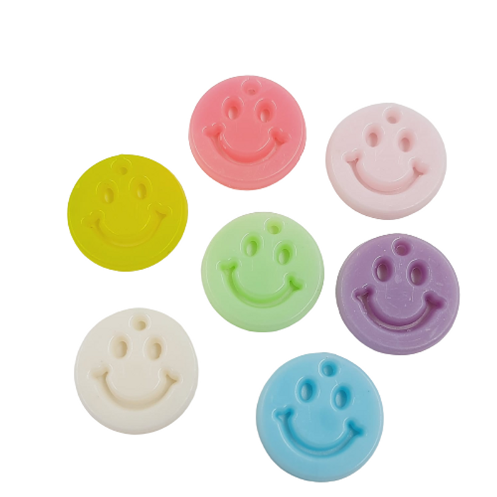 Pingente Carinha Smile Colorida - 15mm 25g
